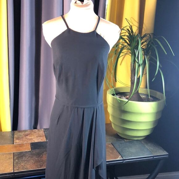 David’s Bridal DB Studio black halter formal dress, full length size 14 - Picture 1 of 10